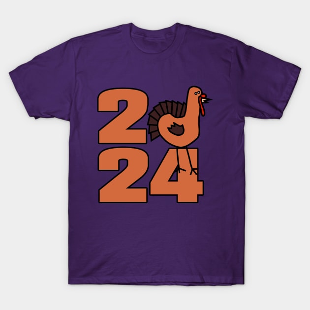 Thanksgiving 2024 with Cute Turkey T-Shirt by ellenhenryart